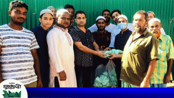 নয়াসড়কে হতদরিদ্রদের মাঝে মিশন মাইনডেড অর্গানাইজেশনের খাবার বিতরণ