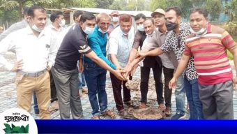 কমলগঞ্জ প্রেসক্লাব ভবনের ঢালাই কাজের উদ্বোধন