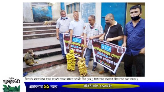 সিলেটে খাদ্য সংকটে থাকা প্রাণীদের পাশে সিডাব