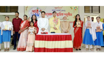 গোয়াইনঘাটে মঙ্গল শোভাযাত্রা মাধ্যমে বর্ষবরণ