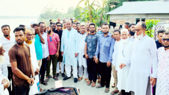 কুশিয়ারা ভাঙনে ক্ষতিগ্রস্ত সড়ক ও সেতু পরিদর্শনে কাইয়ুম চৌধুরী