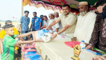 দিরাইয়ে শিশির মনির ফুটবল টুর্নামেন্টের জার্সি উন্মোচন