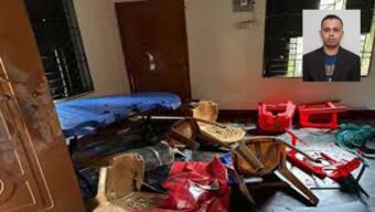 বিয়ানীবাজার থানাধীন শ্রীধরা গ্রামের ছাত্রশিবির নেতার বাড়িতে হামলা ও ভাংচুর