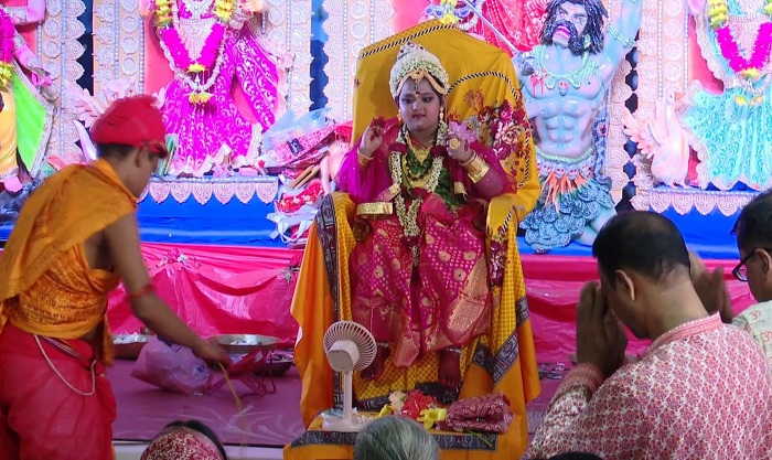 সিলেটে দ্বিতীয়বারের মতো হলো কুমারী পূজা, ভক্তদের ঢল